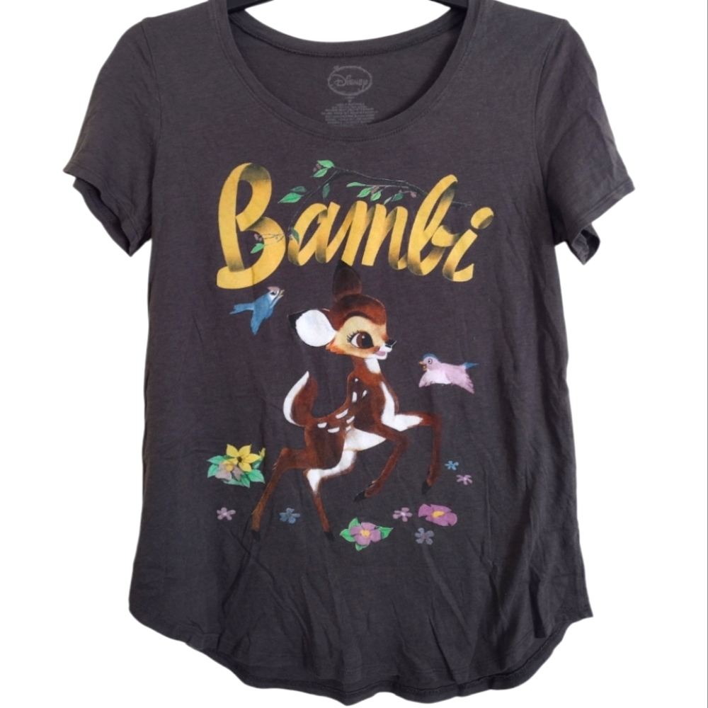 Disney Bambi grey multicolor cotton modal T-shirt size medium